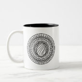 Cirkeldriehoekige driehoek tweekleurige koffiemok (Links)