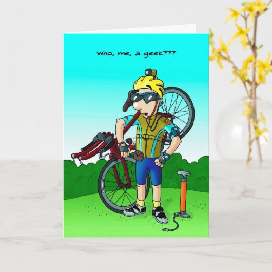 Cirkelend de Kaart van de Verjaardag - Who, me, (Gele Bloem)