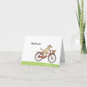 Cirkelende Leuke Hond en Eekhoorn   danken u Bedankkaart