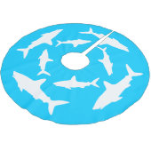 Cirkelende witte haaien kerstboom rok (Gekanteld)