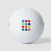 Cirkelenpatroon Regenboogkleuren Golfballen (Voorkant)