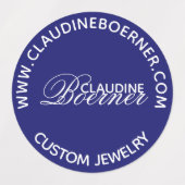 Cirkeletiket voor zakelijk artistieke kraker water labels (Design 2)