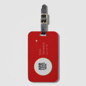 cirkelfoto rood bagagelabel (Voorkant (verticaal))