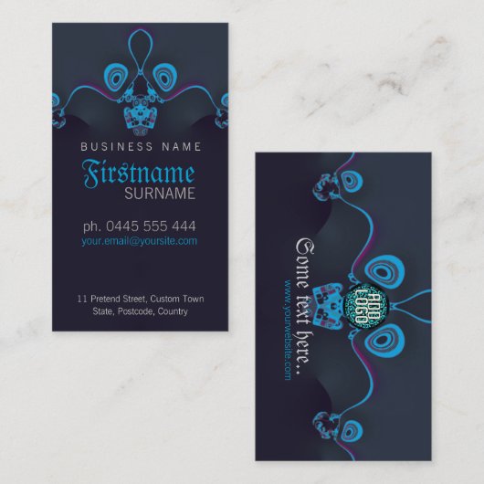 Cirkelgolven donkerder Visitekaartje (Voorkant / Achterkant)