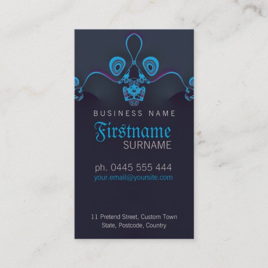 Cirkelgolven donkerder Visitekaartje (Voorkant)