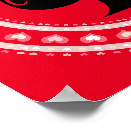 Cirkelharthart Zwart scherm Thunder_Cove Poster (Hoek)