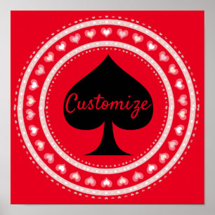 Cirkelharthart Zwart scherm Thunder_Cove Poster