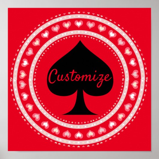 Cirkelharthart Zwart scherm Thunder_Cove Poster (Voorkant)