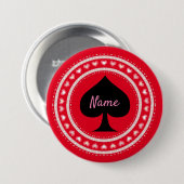 Cirkelharthart Zwart scherm Thunder_Cove Ronde Button 7,6 Cm (Voorkant /achterkant)