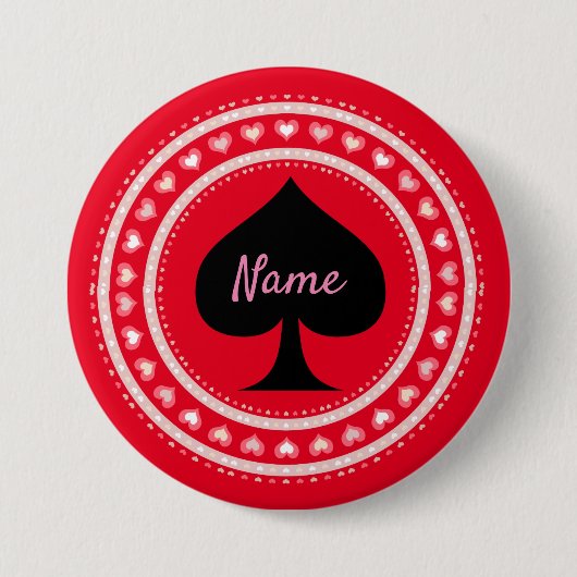 Cirkelharthart Zwart scherm Thunder_Cove Ronde Button 7,6 Cm (Voorkant)