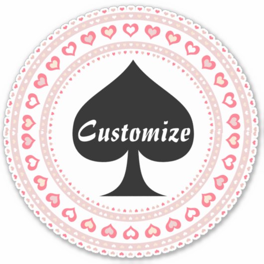 Cirkelharthart Zwart scherm Thunder_Cove Sticker (Voorkant)