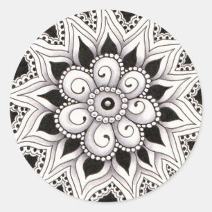 Cirkelhoek drie ronde sticker