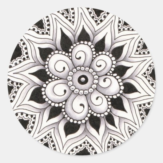 Cirkelhoek drie ronde sticker (Voorkant)