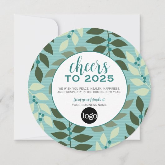 Cirkelkalender - Logo - Green Aqua Professional Feestdagenkaart (Achterkant)