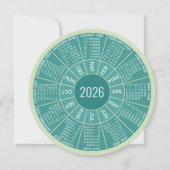 Cirkelkalender - Logo - Green Aqua Professional Feestdagenkaart (Voorkant)
