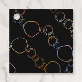 Cirkelketen regenboog bedankjes labels