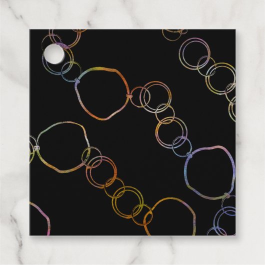 Cirkelketen regenboog bedankjes labels (Voorkant)