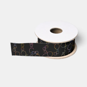 Cirkelketting regenboog grosgrain lint
