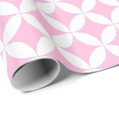 Cirkelkwart is roze witte ronde patroonomhulling cadeaupapier (Rol Hoek)