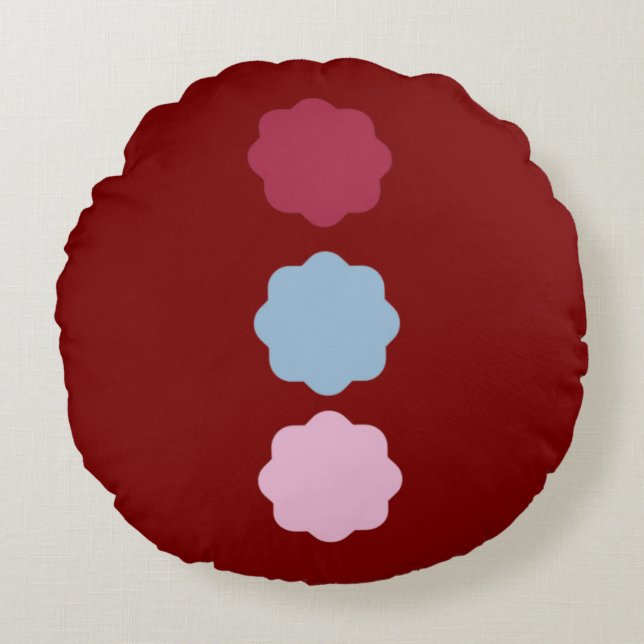 Cirkellijn rond kussen (Voorkant)