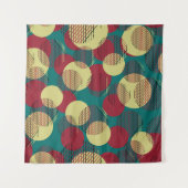 Cirkellijnen: Abstract naadloos patroon Wandkleed (Voorkant (horizontaal))