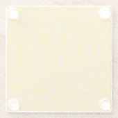 Cirkellussen op Sinaasappel Glazen Onderzetter (Achterkant)