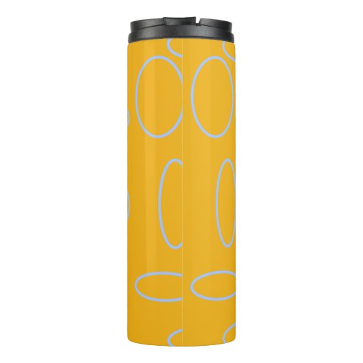 Cirkellussen op Sinaasappel Thermosbeker (Achterkant)