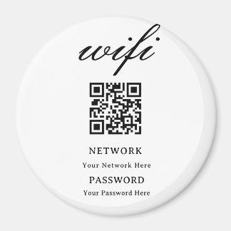 Cirkelmagneet | Modern Wifi Wachtwoord Netwerk Magneet