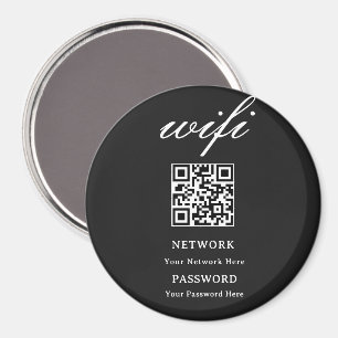 Cirkelmagneet   Modern Wifi Wachtwoord Netwerk Magneet