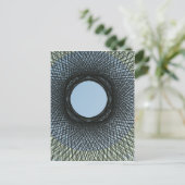 Cirkelmix in harmonie met zwarte abstracte kunst briefkaart (Staand voorkant)