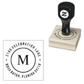 Cirkelmonogram Rubberstempel (Gestempeld)