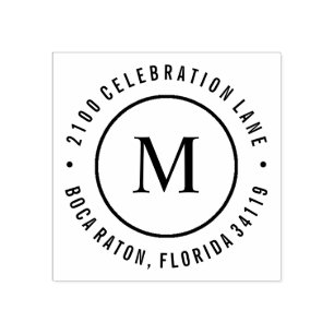 Cirkelmonogram Rubberstempel