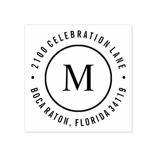 Cirkelmonogram Rubberstempel (Afrduk)