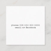 Cirkelmonogram Vierkante Visitekaartje (Achterkant)