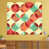 Cirkelmozaïekpatroon, geometrische illustratie. canvas afdruk (Insitu (Woonkamer))