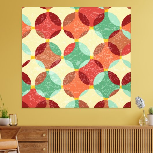 Cirkelmozaïekpatroon, geometrische illustratie. canvas afdruk (Insitu (Woonkamer))