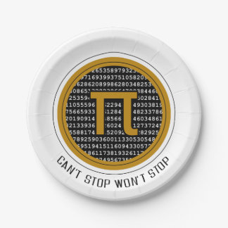 Cirkelontwerp voor i-dag papieren bordje