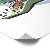 Cirkelontwerp voor krokodil/alligator poster (Hoek)