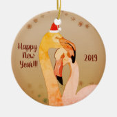 Cirkelornament Nieuwjaar Keramisch Ornament (Voorkant)