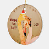 Cirkelornament Nieuwjaar Keramisch Ornament (Links)