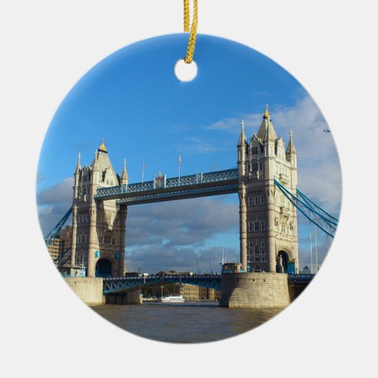Cirkelornament-Tower Bridge Londen Keramisch Ornament (Voorkant)