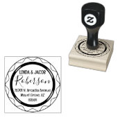 Cirkelpaar retouradres rubberstempel (Gestempeld)