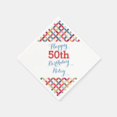 Cirkelpatroon 50e verjaardag papieren servetten (Hoek)