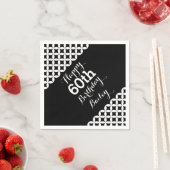 Cirkelpatroon 60e verjaardag papieren servetten (Insitu)