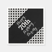 Cirkelpatroon 70e verjaardagspapieren servetten (Voorkant)