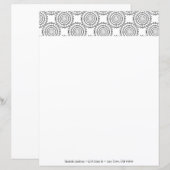 cirkelpatroon - Aangepast papierblad (Voorkant / Achterkant)