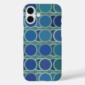Cirkelpatroon Blauw Case-Mate iPhone Case (Achterkant)