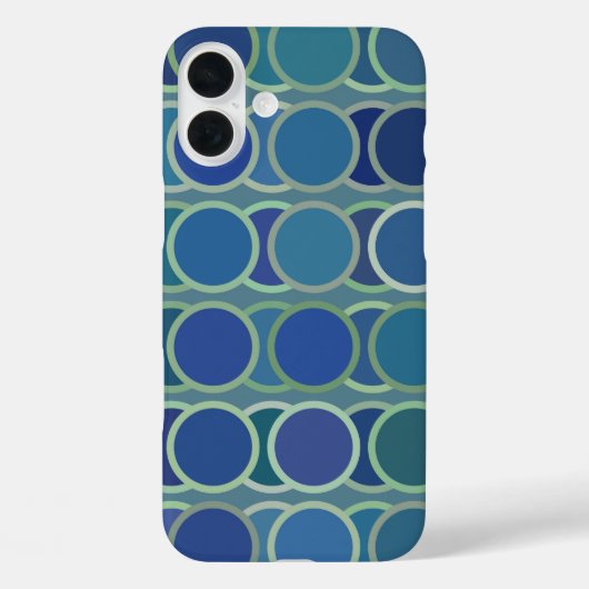 Cirkelpatroon Blauw Case-Mate iPhone Case (Achterkant)