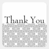 cirkelpatroon Dank u Sticker (Voorkant)