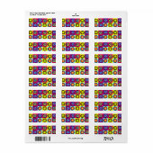 cirkelpatroon etiket (Full Sheet)
